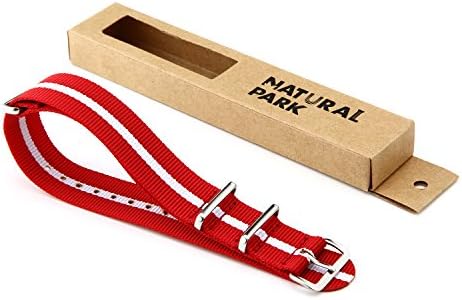 NATURAL PARK Watch Strap Nylon Fabric Stainless Buckle with 20mm