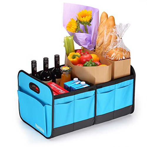 Homeve Auto Tronco Organizer - Manici rinforzati e Ideale per Auto, SUV, Camion, Minivan