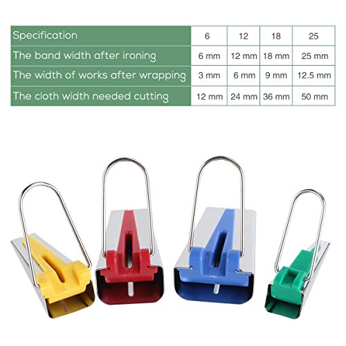 NUOLUX Schrägbandformer SetBinding Fuß Ahle Pin Set Quilt Nähen 16PCS - 4