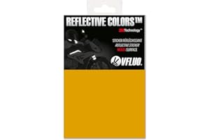 VFLUO 3M Reflective Colors™, Feuille rétro réfléchissant à découper pour Casque Moto, Scooter, vélo, Multi-Usage, 3M Technology™, 10 x 15 cm, Or