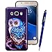 Produktbild Yokata Samsung Galaxy J5 2016 Hülle Weiche Silikon Handyhülle 3D Motiv Schutzhülle TPU Handy Tasche Schale Etui Weich Silicone Bumper Ultra Dünn Slim Schlank Matt Handytasche Premium Kratzfest Clear Backcover Schutz für Galaxy J5 2016 (5,2 Zoll) Case Cover + 1 x Kapazitive Feder - Eule