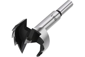 Vearter 41 mm Forstner Drill, Multi-tooth Wood Drill Bit Made of Steel with High Carbon Content with Round Shank, Hole Drill Bit for Wood, Solid Wood, MDF, Plastic, Chipboard, Plywood