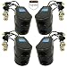 Produktbild ZEUS-CCTV 4 Paar Passive Video Balun BNC zu RJ45 Adapter mit Power (Upgrade) Full HD 1080P-5MP Überwachung Überwachungskamera Ethernet Transceiver Cat5e / Cat6 Kabel zu BNC-Anschluss