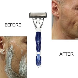 Manual Razor 6+1 Blade Shaving Razor Set NEWSTART Facial Shaver for Men and Women with Replaceable Blades Non-Slip… - Image 6