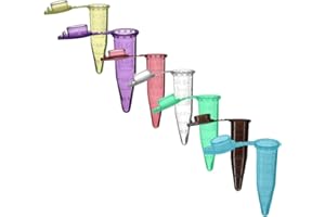 MUHWA 300 PCS Polypropylene Graduated Microcentrifuge Tubes with Snap Cap, 1.5ML Micro Test Tubes Conical Microtube Sample Vial for Laboratory (Assorted Colors)