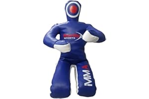 SHELLY SPORTS Shelly - Sacco da boxe per MMA con manichino per jiu jiu jitsu, in stile brasiliano, per wrestling, arti marziali, boxe, karate, tela, non riempita