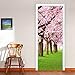 Produktbild Türaufkleber Sakura Baum Tür Aufkleber Vinyl Aufkleber Tapete Für Wohnzimmer Schlafzimmer Kirschbaum Wandbild Papier 88 * 200cm