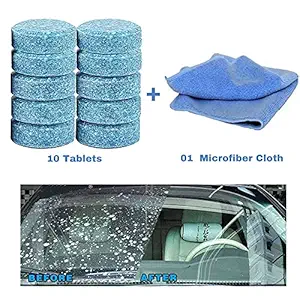 A-Mart 10 Pieces Car Windshield Cleaning Tablets, Glass Cleaner Wiper, Household Glass Cleaner Accessories