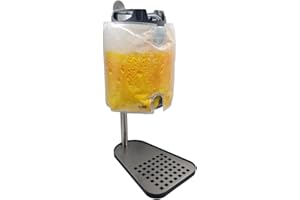 BIEREX 5 Liter Fasshalter mit Fasskühler Kühlmanschette Zapfstelle Bierfasshalter von Clauss für Partyfass Partydose Zapfanlage aus Edelstahl und schwarz lackiertem Metall (Set mit Bieroptik)