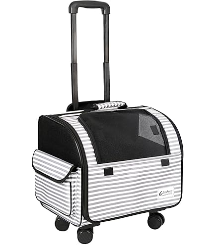 Furryilla Kattentransportbox met wieltjes grote katten voor 2 katten honden opvouwbare draagtas tot 17 kg