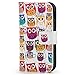 Produktbild Saxonia Schutzhülle für Samsung Galaxy Ace 2 Flip Case Tasche mit tollem Design Eulen Motiv