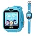Produktbild Hangang Smart Watch Armbanduhr Telefon Smart Game Uhren mit Digitalkamera Spiele Touchscreen, Coole Spielzeug Uhr Geschenke für Kinder, Kind Smartwatch Kamera Spiele Touchscreen Coole Spielzeug Uhr Kinder Watch + SOS Funktion Geschenke für Mädchen Jungen Kinder (Blau)
