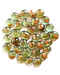 OhhSome [500GM] Orange Shade Pebbles/Stones for bamboo plant/balcony/bottle craft/fish tank/fish bowl