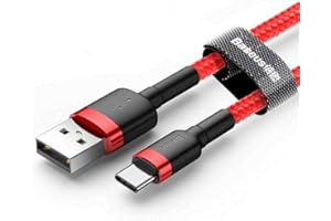 Baseus Kabel USB do USB-C, 2 m, Czerwony - Ładowanie Smartfonów, Tabletów, Laptopów