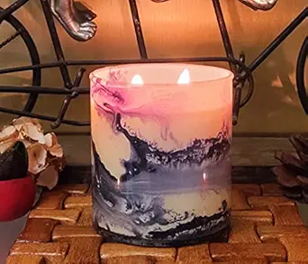 Foryn Decor Dapple Soy Wax Scented Candle | Natural Wax Candle | 2 Wick Scented Candle | Burning Time- 40 Hours | Scent- Ocean Breeze