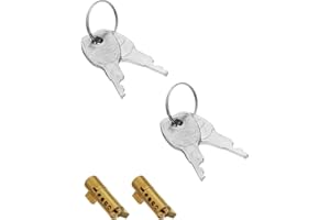 FUGLUS 2 Pezzi Lucchetti per Rimorchio con 4 Chiavi,Serratura per Gancio di Traino,Compatibili con Terra Daxara Maypole e Ciondolo,Per Earth、Daxara、Maypole Rimorchio