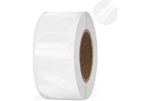 MEITAAT Okrągłe, przezroczyste naklejki o średnicy 25 mm, samoprzylepne, przezroczyste, przezroczyste koła, wodoodporne, do kopert, etykiet do zamknięcia, 500 sztuk