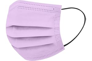 NCQIFEI 50 Pièces Adulte Jetable Protection Faciale 3 Couches Visage Tissu Impression Noir Blanc Couleur Non-tissé Bandeaux Femme et Hommes Confortable Anti-Poussière Respirable écharpe (B11)