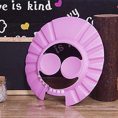 Ibepro bébé Bonnet de douche avec coussinets de protection auditive confortable réglable doux Shampooing Bonnet de douche Bain pour bébé enfants Enfants