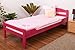 Produktbild Kinderbett/Jugendbett"Easy Premium Line" K1/2n, Buche Vollholz massiv rosa lackiert - Maße: 90 x 200 cm