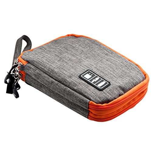 QUMOX Reise Kabel USB Organisator Speicher Beutel Kasten Tasche Grau DL - 6