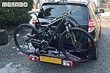 portabicicletas enganche americano Montaje sencillo. MENABO - Portabicicletas para Bola de Remolque - Naos Eco 2 - Capacidad para 2 Bicicletas