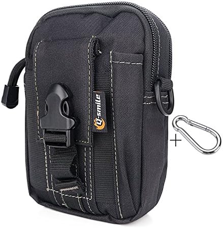 Tactical MOLLE EDC Pouch Utility Gadget Tool Belt Waist Bag, Compact Outdoor Multi-Purpose,Black
