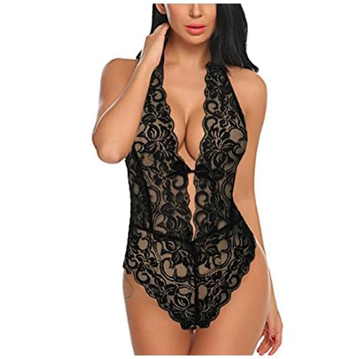 CLOOM-Lingerie-sexy-Donna-Pizzo-Aperto-Lingerie-Hollow-Halter-Tuta-Intimo-Sexy-Donna-Lace-Lingerie-Esotico-Pizzo-Capestro-Prospettiva-Pigiama