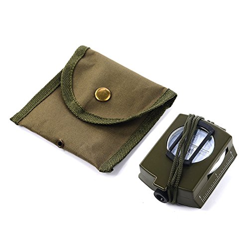 GWHOLE Kompass Militär Marschkompass mit Tasche für Camping, Wanderung, deutsche Anleitung - 3