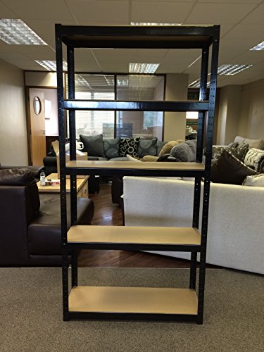 180 cm x 90 cm x 30 cm, schwarz 5 Etagen (175kg Pro Regal), 875 KG Kapazität Garage Regalen Einheiten, 5 Jahre Garantie - 2