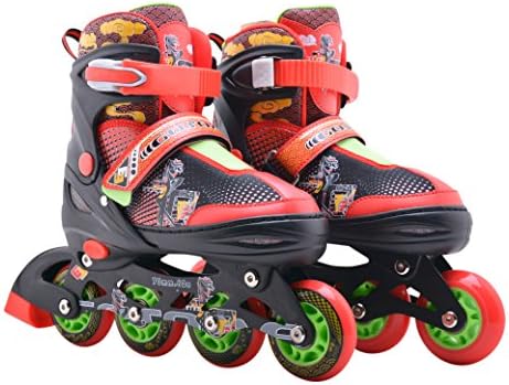 Colourful Professional Adjustable Inline Skates/Inliners for Children and Adults - Various Patterns and Sizes