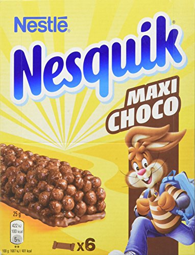 Nestlé Nesquik Maxi Choco - Barres de Céréales - 6 barres de 25g