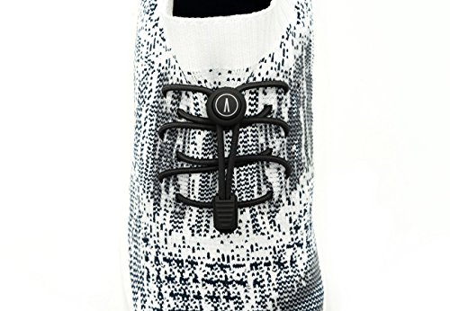 ATHLETIZE 2 Paar / Schnürsenkel mit Schnellverschluss / Elastische Schnürsenkel / Schnell-Schnürsystem / Perfekter Halt / Schleifenlos / Mit eBook „Besser laufen durch optimale Schnürtechniken“ (Schwarz) - 2