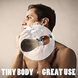 Anself Hair Shaving Brush Pure Badger Resin Handle Barber Salon Men Facial Beard Cleaning Appliance Shave Tool Shaving… - Image 2