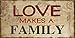 Produktbild 1art1 75522 Familien - Love Makes A Family, Retro Style Magnetisches Blechschild, Magnet 10 x 5 cm