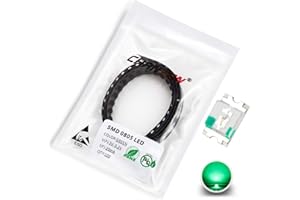Chanzon 100 pcs 0805 Green SMD LED Diode Lights (Small Surface Mount Chip 2.0mm x 1.2mm for PCB DC 3V 20mA) Super Bright Lighting Bulb Lamps Electronics Components Light Emitting Diodes