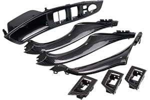 Hacreyatu Set di 7, Fibra di carbonio Maniglia Interna Porta per BMW 5 Series F10 F11 F18