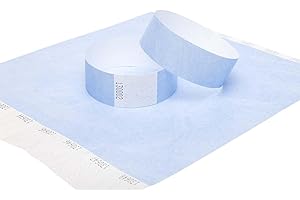 UK WRISTBANDS 100 x Tyvek Wristbands Waterproof, Tear-Resistant Event Wristbands for Parties, Events, Festivals, Crowd Management – 1 inch 25 mm (Sky Blue)