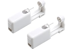EHIOG Conjunto De 2 Pistolas Para Perfurar a Orelha, Pistolas DescartáVeis para Piercing de Orelha, EstéReis, Sem Dor, Ferramenta para Fazer Piercings com Fecho de Porca, AcessóRios para Piercing