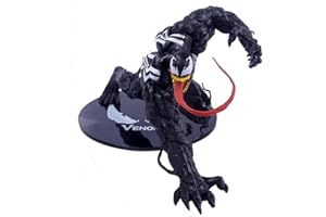 Hilloly Venom Figure, Marvel Titan Hero Series Deluxe Venom Toy 20-cm Flexible Figure, Collectible Model Statue Bendable Toys PVC Figures Desktop Ornaments Toys for Kids Ages 3 and Up