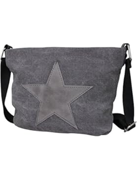 STERN DAMEN LUXUS TASCHE STAR STOFFTASCHE CANVAS SHOPPER HANDTASCHE
