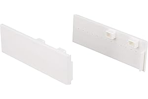 Gardinia Copertura Laterale per binari in plastica P2Ü, Bianco, 2 Pezzi