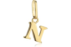 NKlaus Alphabet Kettenanhänger - kleine Buchstabe Anhänger Gold 333 - Gelbgold 8 Karat - Kinder Talisman Amulett