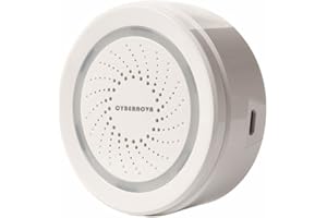 CYBERNOVA Sirène d'alarme USB sans Fil WiFi série Smart Home, Compatible avec Alexa Echo et Google Home