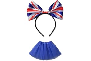LSYYSL Lot de 1 bandeau à nœud anglais avec 1 jupe de ballet en tulle, diadème anglais, robe de fée princesse moelleuse, spectacle de danse, costume de fête en maille pour Halloween, fête d'anniversaire.
