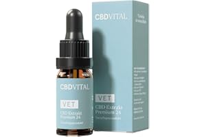 CBDVITAL BY VITRASAN Premium CBD Öl für Pferde - 2400mg CBD | Tierärztlich geprüft | 24% | Terpenfreies Naturextrakt CBD Hanföl | Cannabis-Öl zur Beruhigung | CBDVITAL - Tierliebe ist menschlich