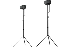 ULTIMEA Speaker Stands Pair, Height Adjustable Speaker Stand, Extends 24.4" to 36.6", Holds 6.6 lbs, Compatible with Most Brands Poseidon, Aura Series Surround Sound System, Steady 310
