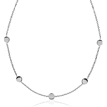 Plättchen Halskette Aus 925 Sterling Silber – Minimalistischer Choker Für Damen Und Mädchen, In Geschenkbox