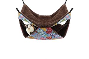 YOUTHINK Amaca per Animali Domestici, Nido Appeso per Criceto Doppio Amaca da Gabbia per Piccoli Animali Amache Furetti Letto Morbido Letto Sospesa Doppio Strato Calda per Chinchilla Kitten Topi Scoiattolo