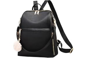 zhongningyifeng Backpack for Women PU Leather Waterproof Casual Travel Cute Shoulder Bag for Girls